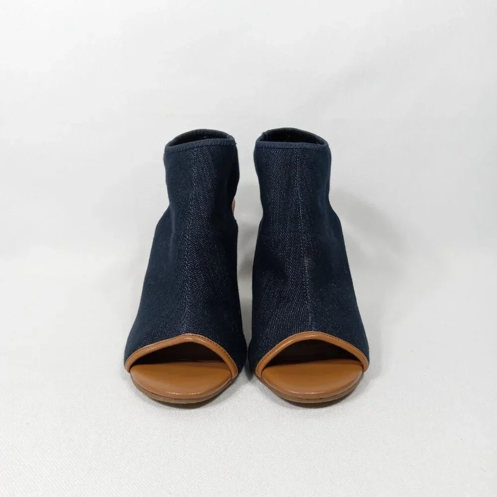 CATO Navy Blue Jean Denim Look Open-Toe Sandals Womens Size 8 - Picture 5 of 16